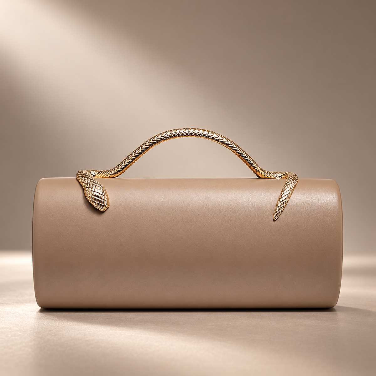 Serafina Snake Handle Cylinder Evening Clutch