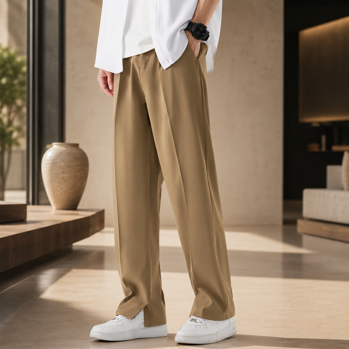 Thierry Men's Pleated Drape Pants