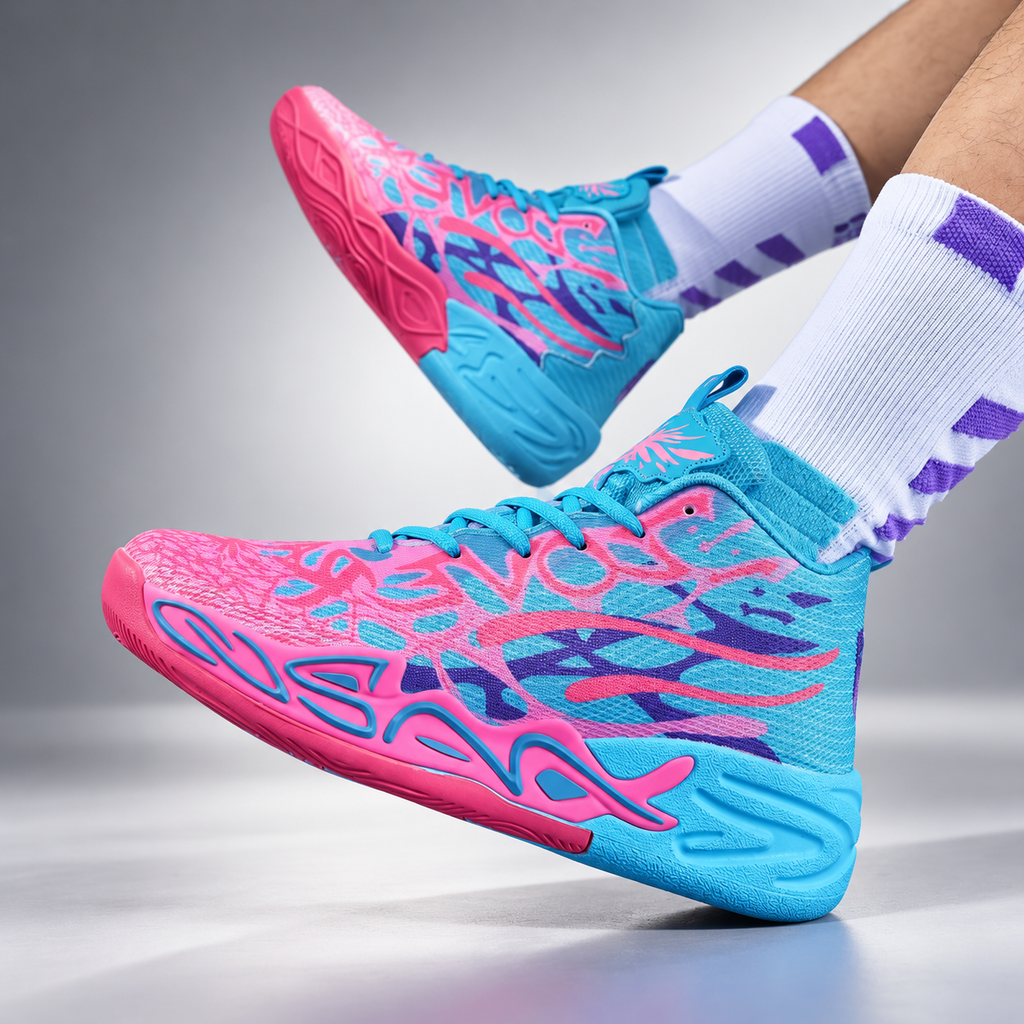 Morgan AeroFlex High-Top Basketball Sneakers – Multicolor Performance Court Shoes