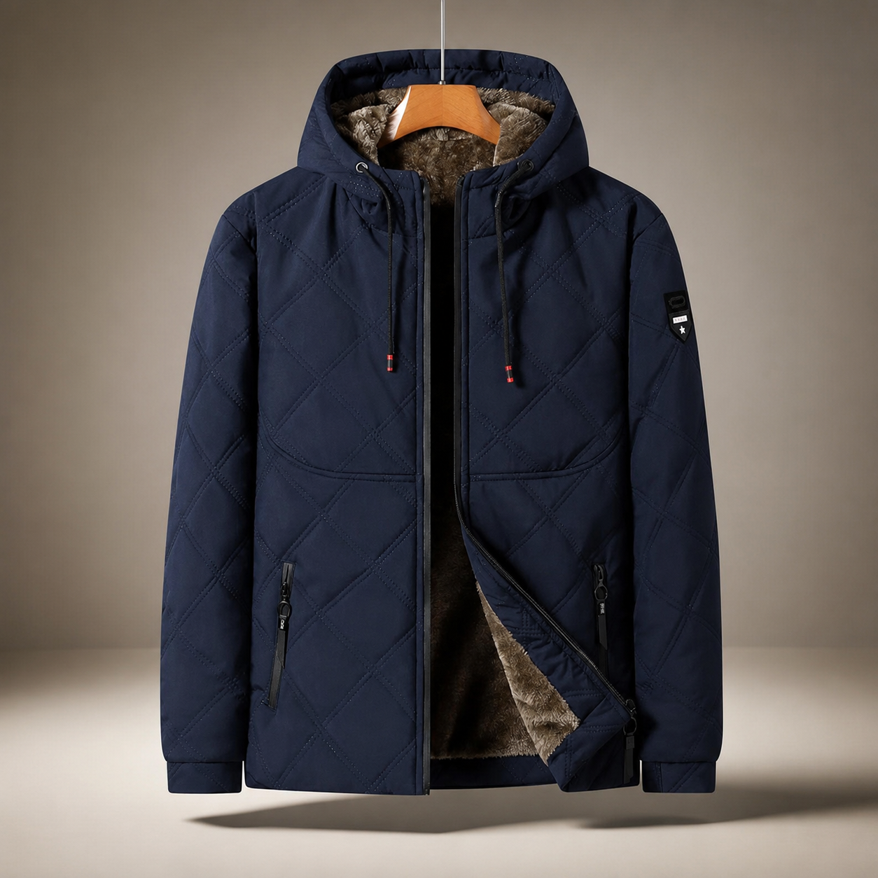Colton Men’s Quilted Hooded Jacket