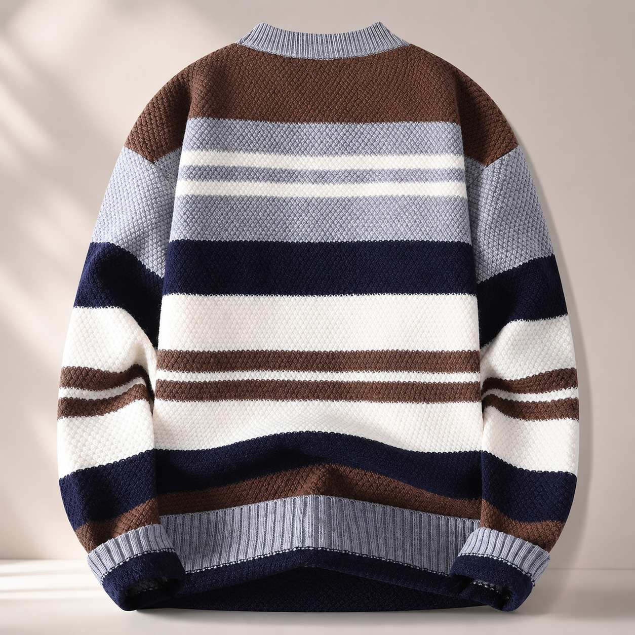 Sawyer Men’s Textured Striped Crewneck Sweater