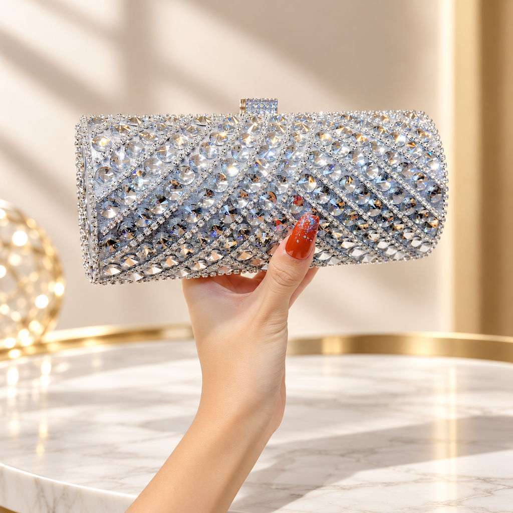 Alessia Crystal Rhinestone Evening Clutch