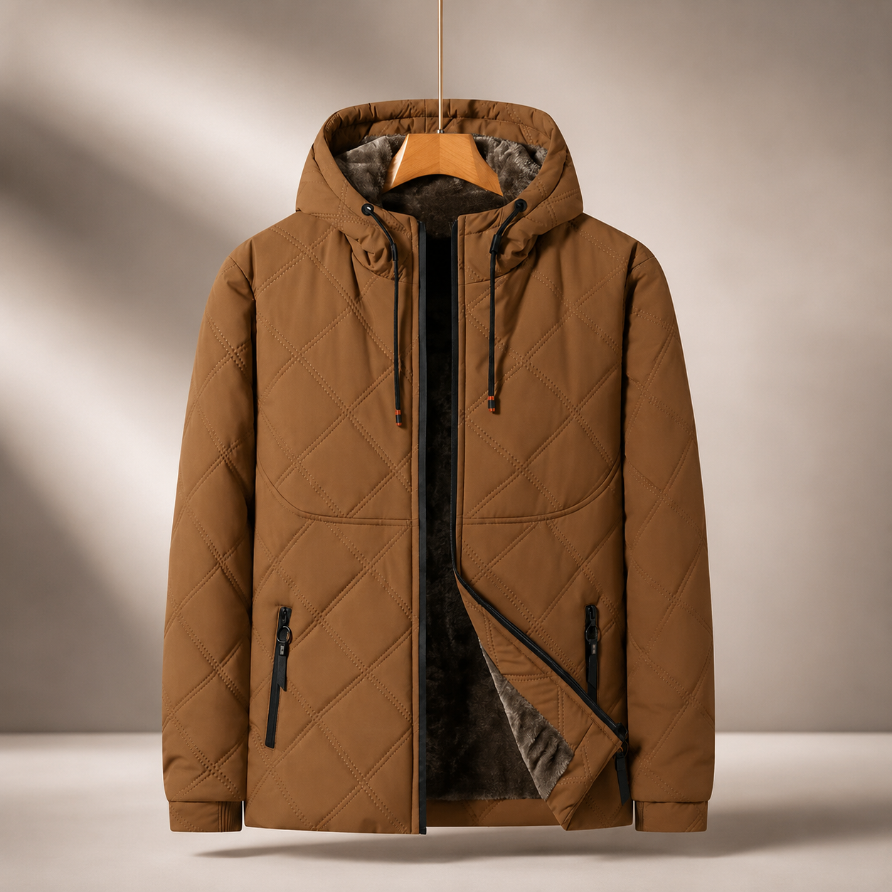 Colton Men’s Quilted Hooded Jacket