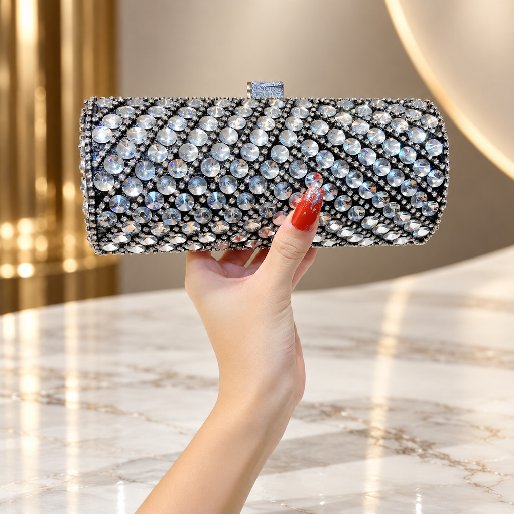 Alessia Crystal Rhinestone Evening Clutch