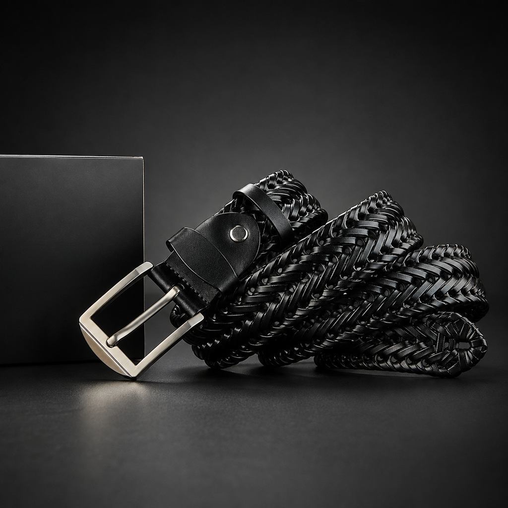 Marco Men’s Braided Cowhide Leather Belt