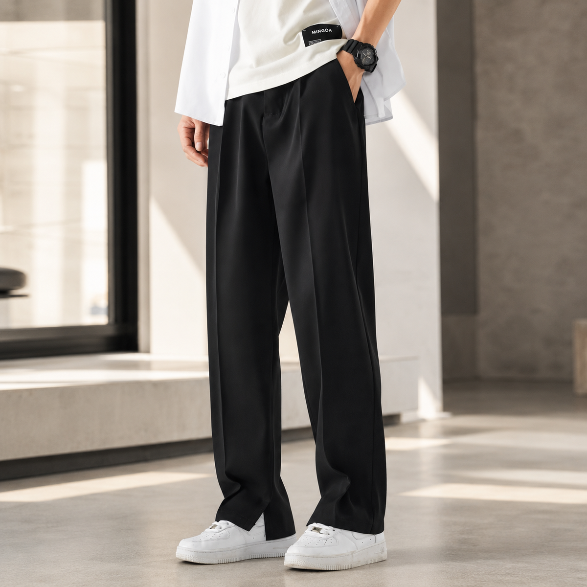 Thierry Men's Pleated Drape Pants
