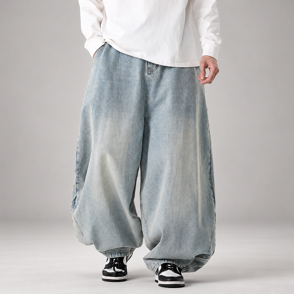 Henry Men's Wide-Leg Jeans – Oversized Barrel Fit