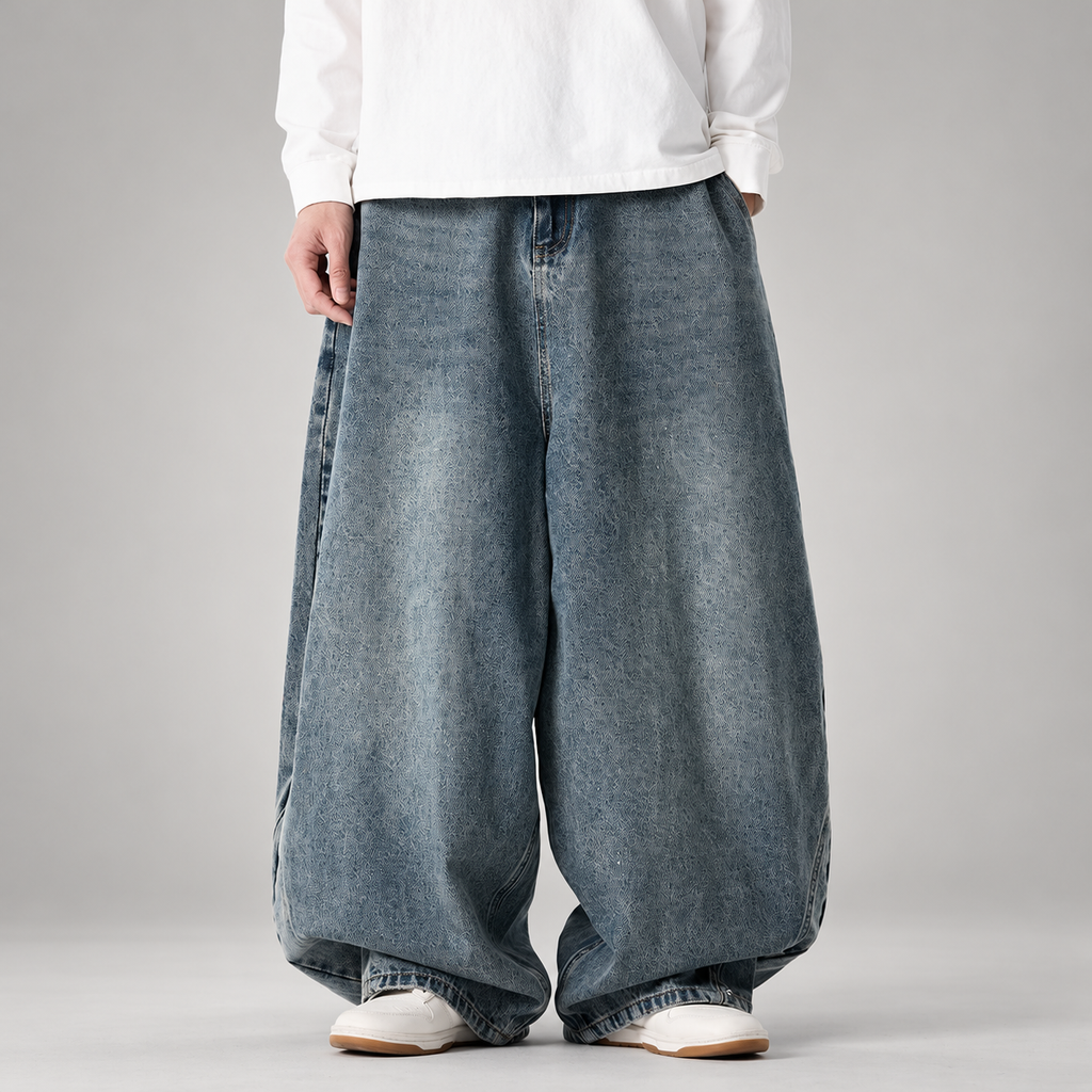 Henry Men's Wide-Leg Jeans – Oversized Barrel Fit