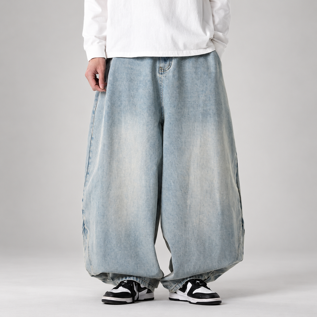 Henry Men's Wide-Leg Jeans – Oversized Barrel Fit