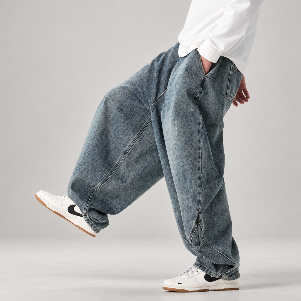 Henry Men's Wide-Leg Jeans – Oversized Barrel Fit