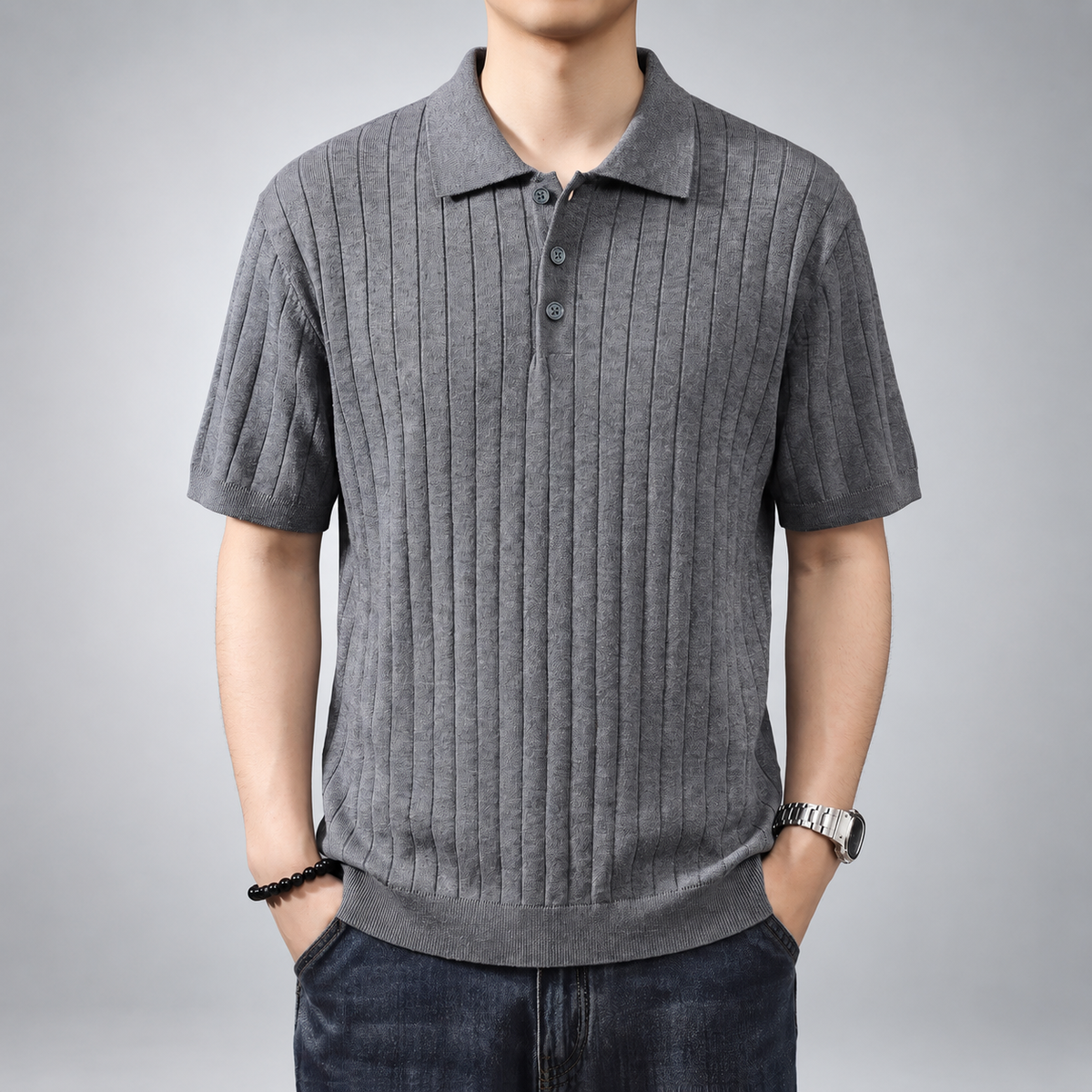 Ottavio Men's Short Sleeve Knit Polo