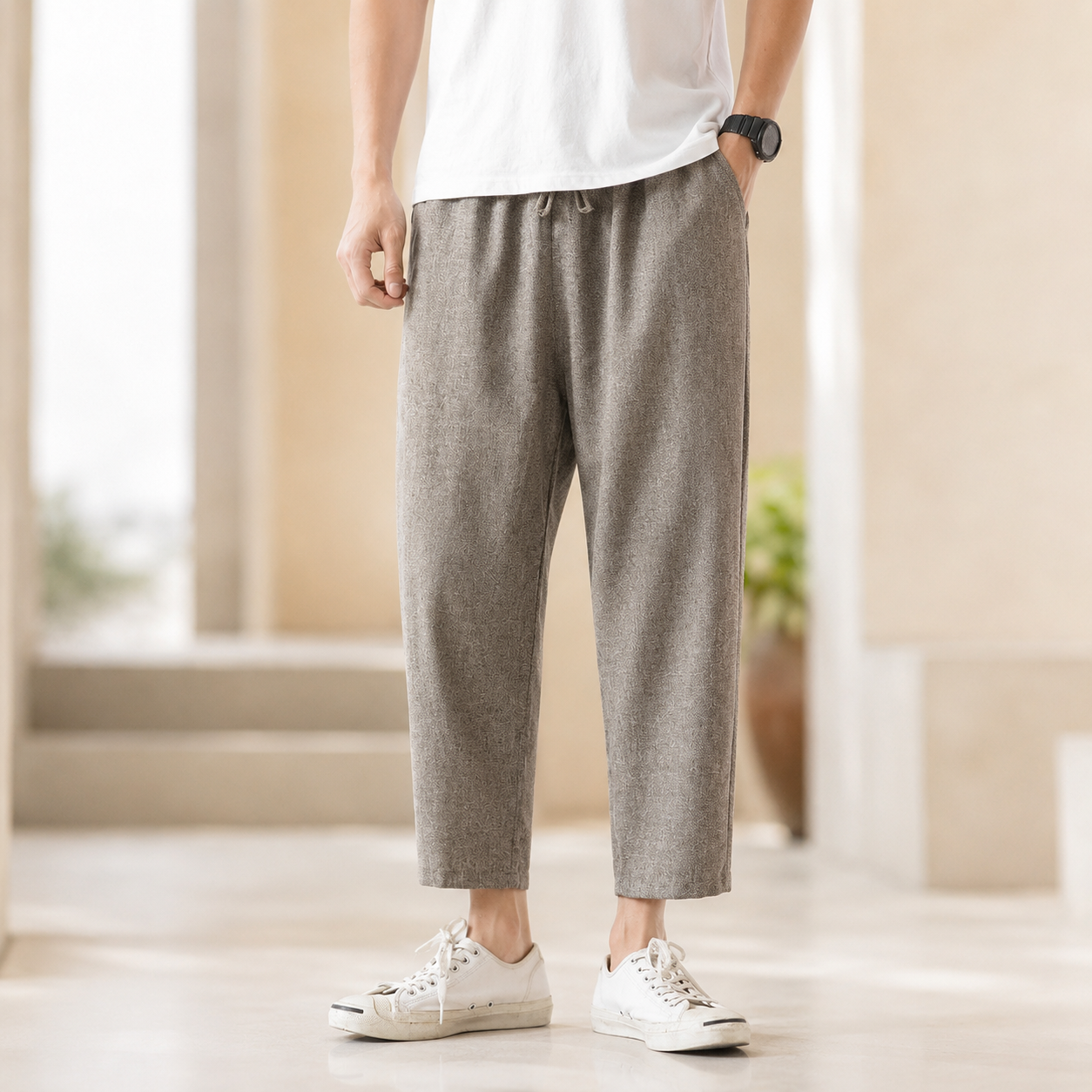 Harbor Linen Cropped Pants