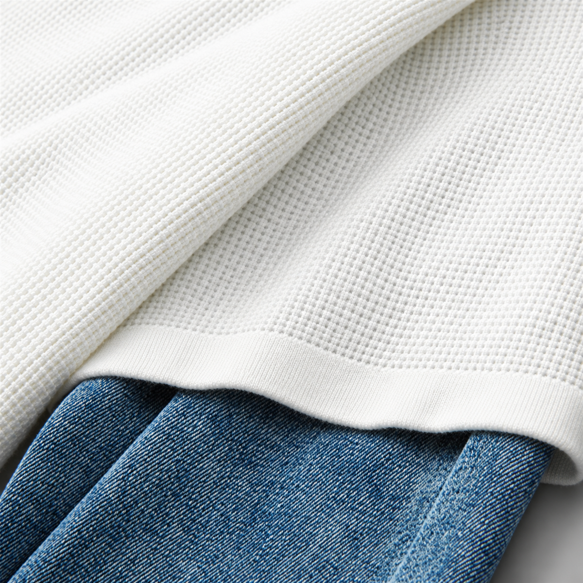 Urban Textured Polo Denim Layer Shirt