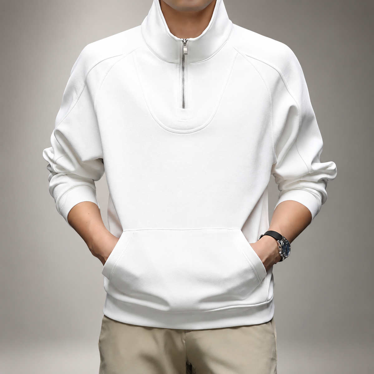 Luca Men’s Quarter-Zip Pullover Sweatshirt