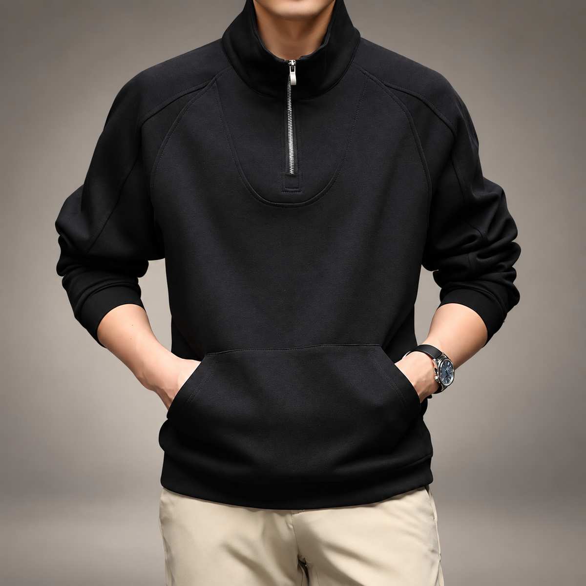 Luca Men’s Quarter-Zip Pullover Sweatshirt