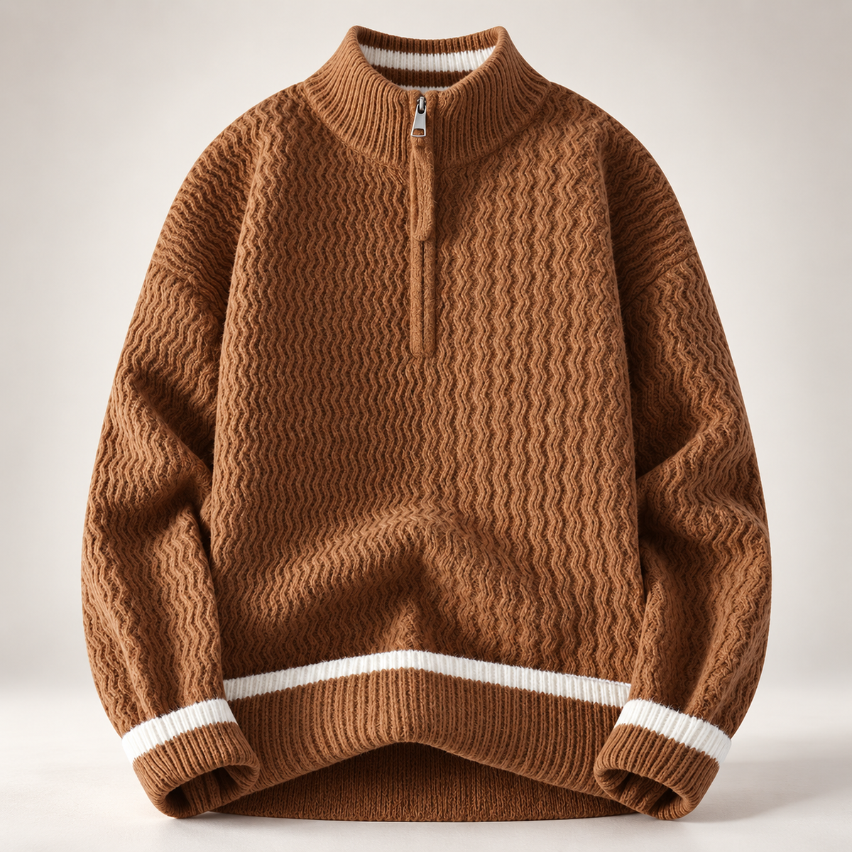 Heritage Men’s Textured Knit Half-Zip Sweater