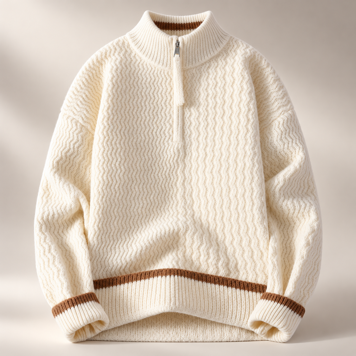 Heritage Men’s Textured Knit Half-Zip Sweater