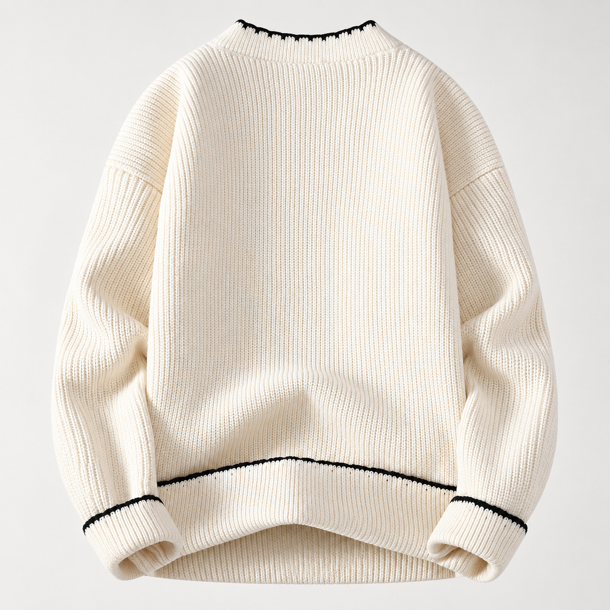Everett Men's Ribbed Henley Knit Sweater