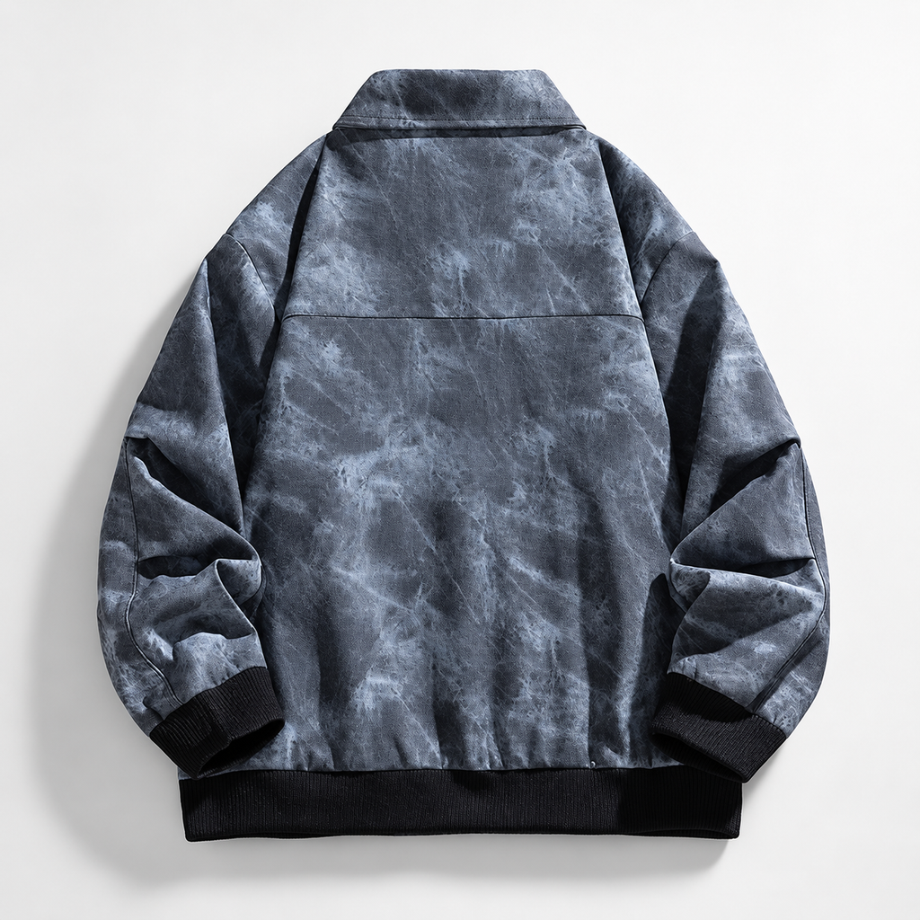 Raffaele Vintage-Wash Zip Bomber Jacket