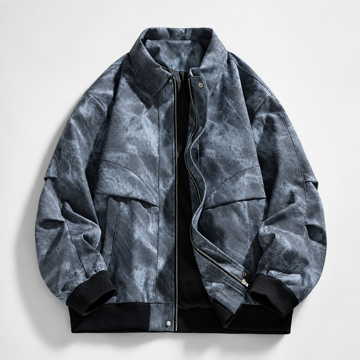 Raffaele Vintage-Wash Zip Bomber Jacket