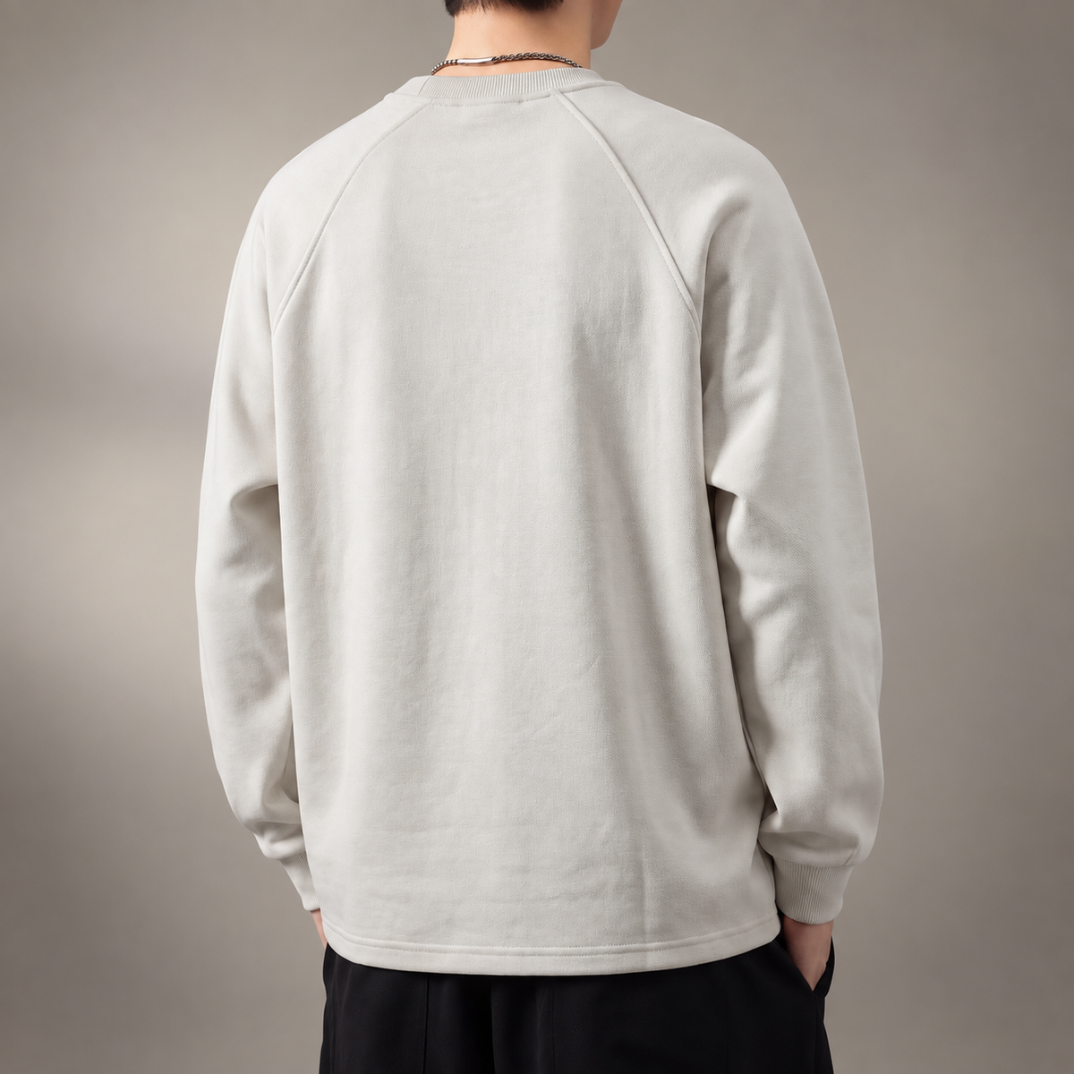 Matteo Men's Premium Raglan Crewneck Long Sleeve Sweatshirt