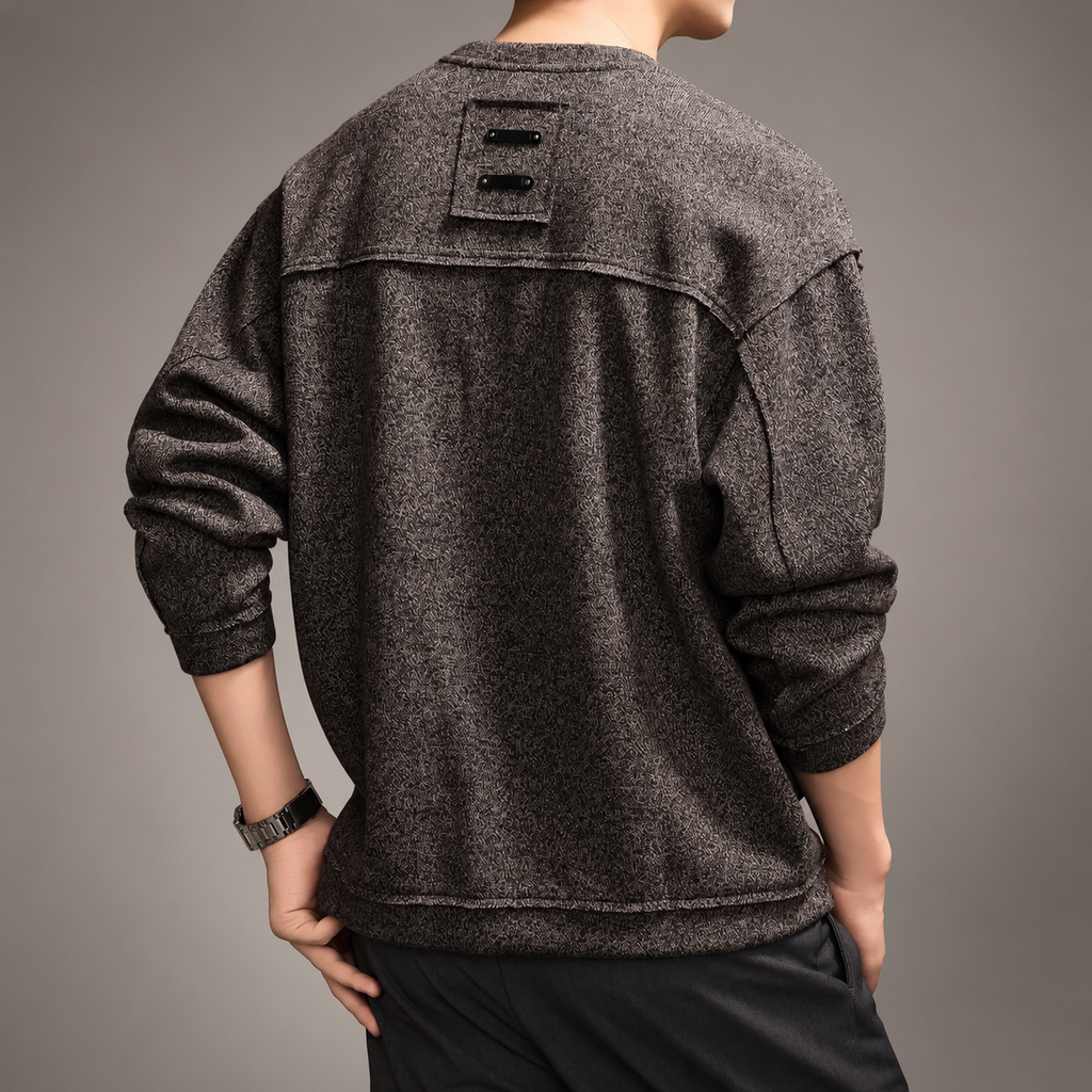 Aaron Men’s Relaxed Marled Crewneck Pullover
