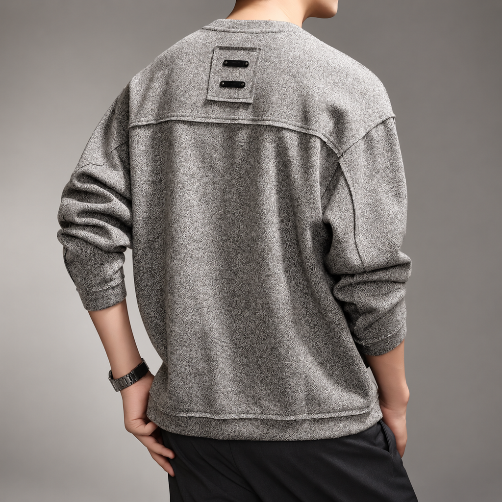 Aaron Men’s Relaxed Marled Crewneck Pullover