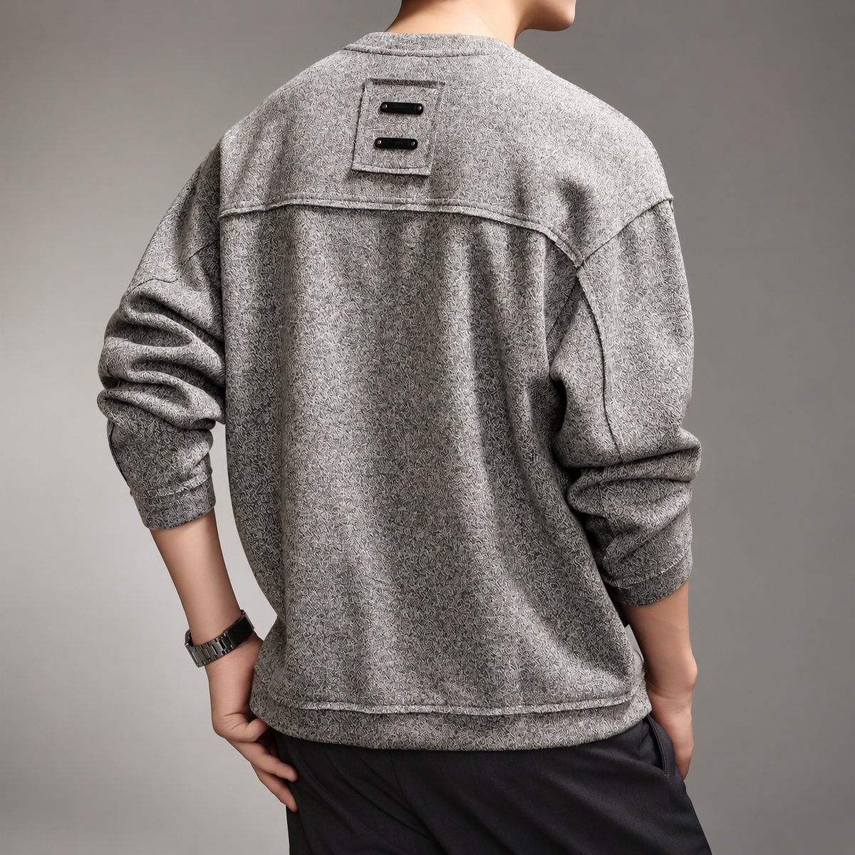 Aaron Men’s Relaxed Marled Crewneck Pullover