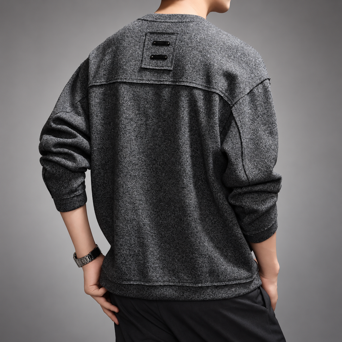 Aaron Men’s Relaxed Marled Crewneck Pullover