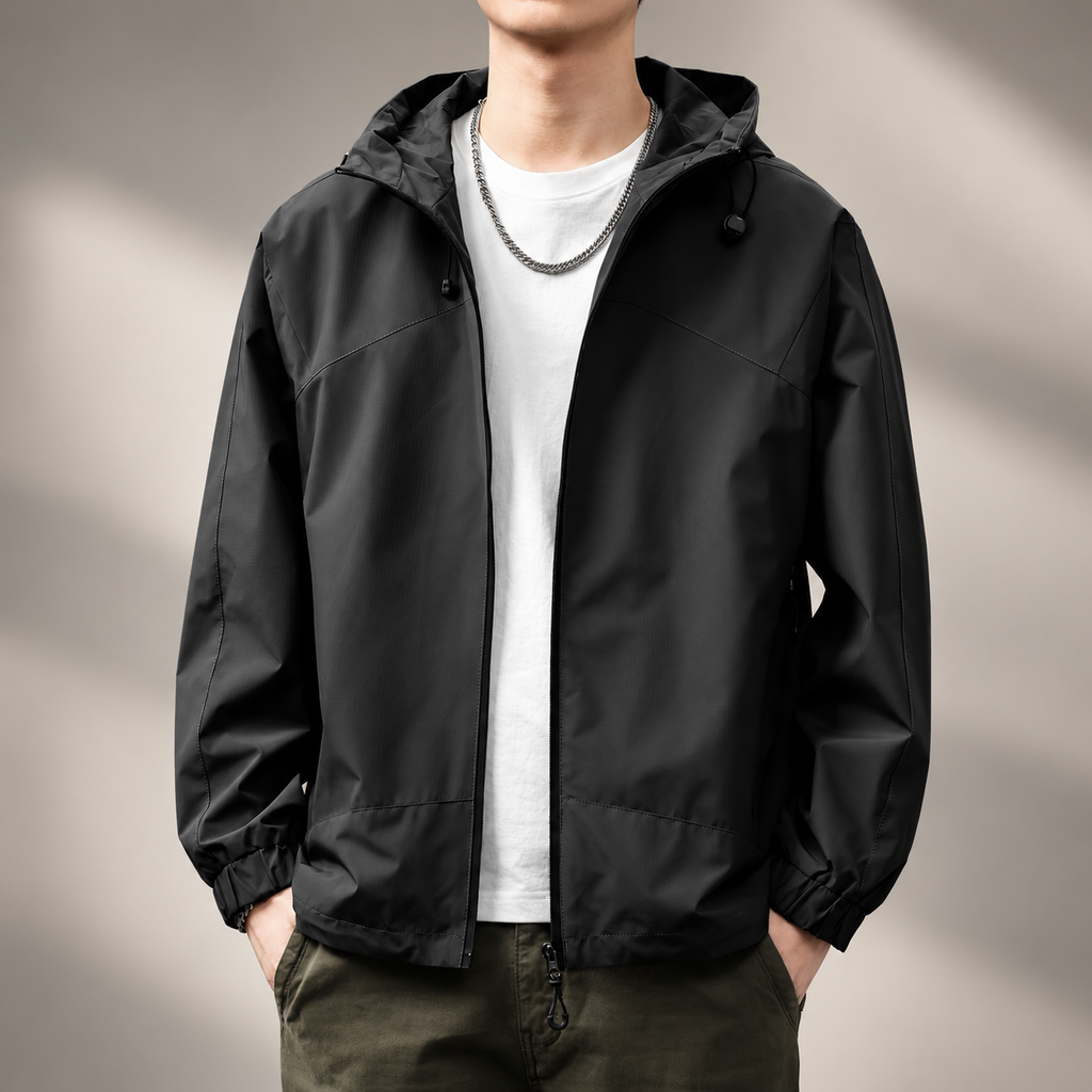 Ricci Men’s Lightweight Hooded Zip Jacket