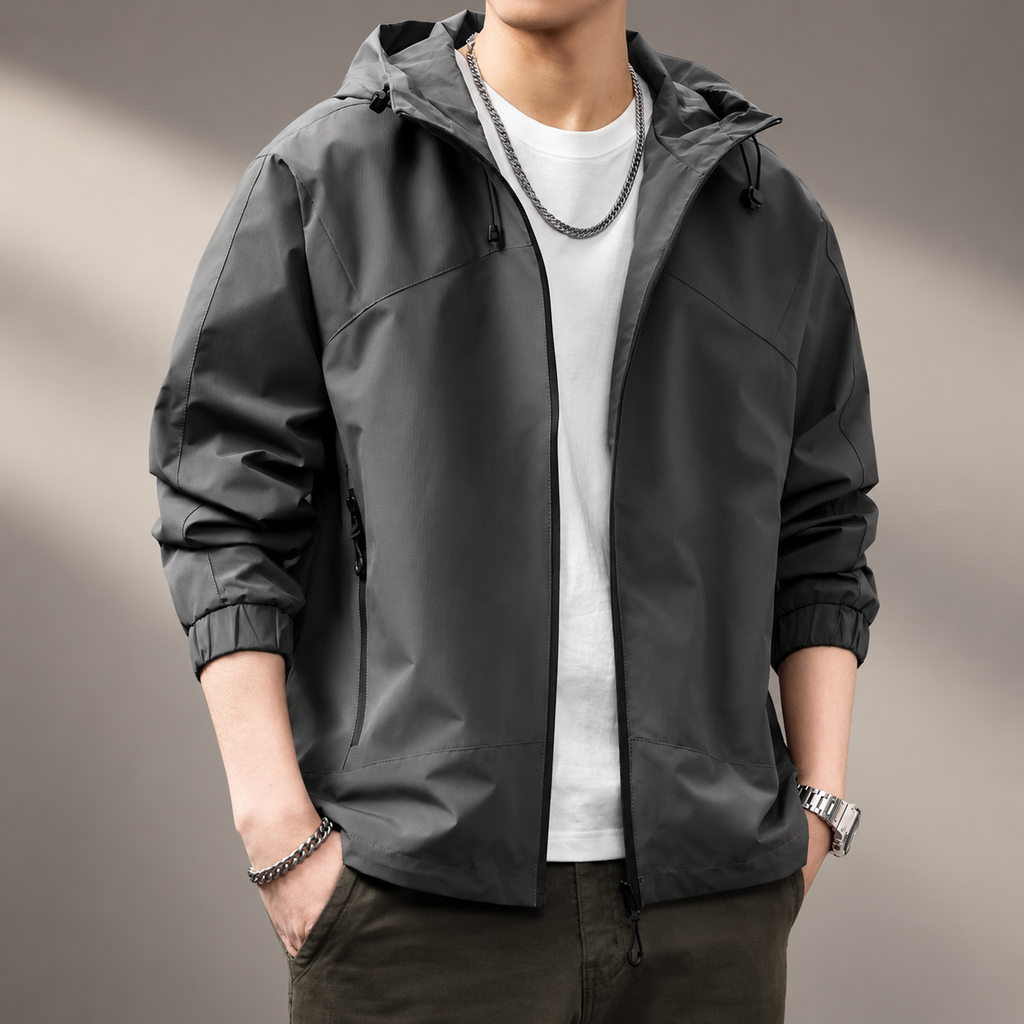 Ricci Men’s Lightweight Hooded Zip Jacket