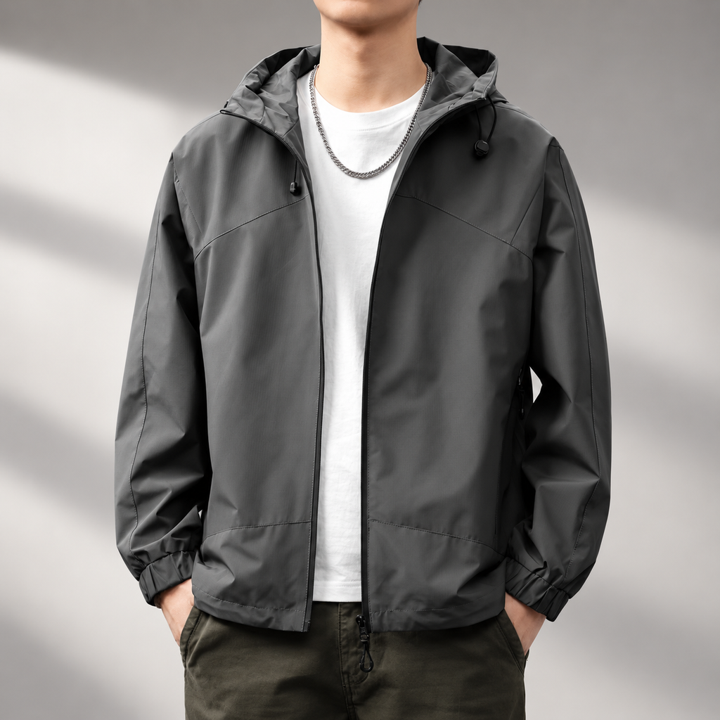 Ricci Men’s Lightweight Hooded Zip Jacket
