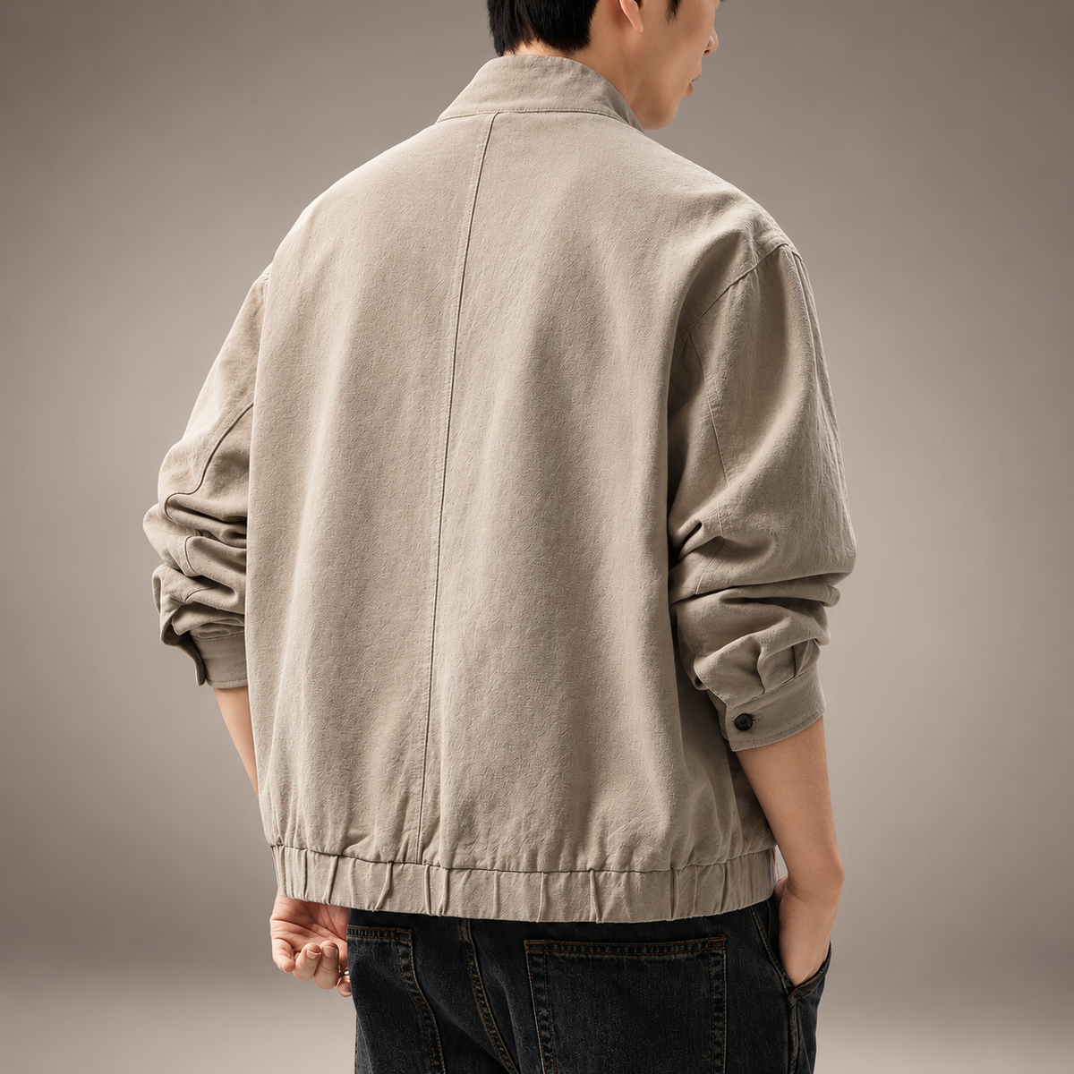 Zion Men’s Lightweight Stand Collar Zip Jacket