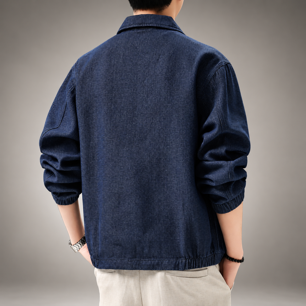 Henbury Men's Casual Textured Jacket