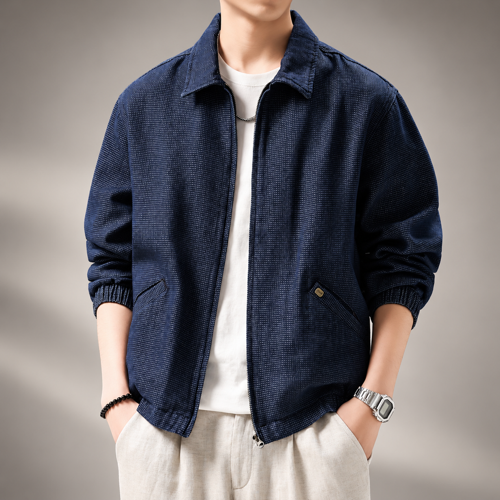 Henbury Men's Casual Textured Jacket