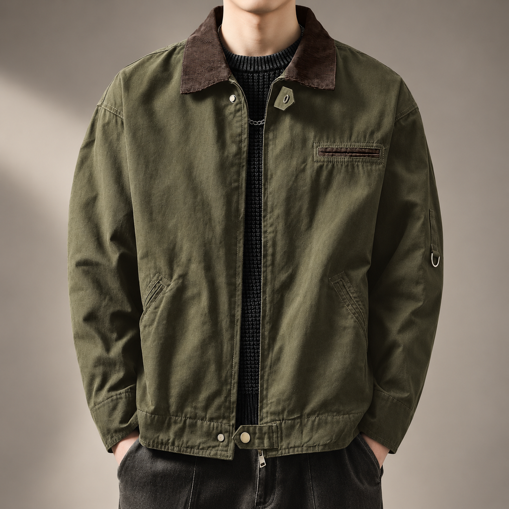 Harrison Men’s Corduroy Collar Utility Jacket