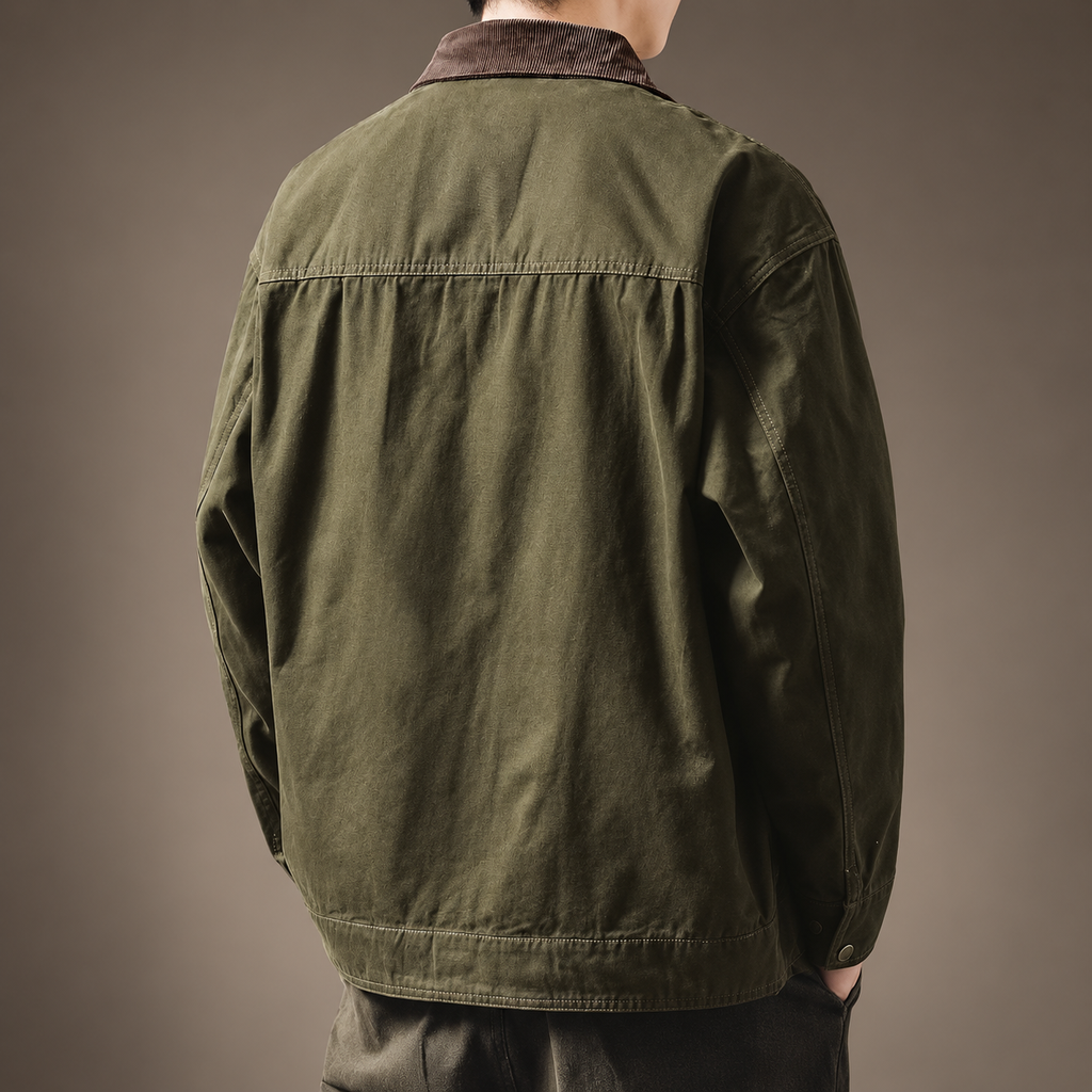 Harrison Men’s Corduroy Collar Utility Jacket