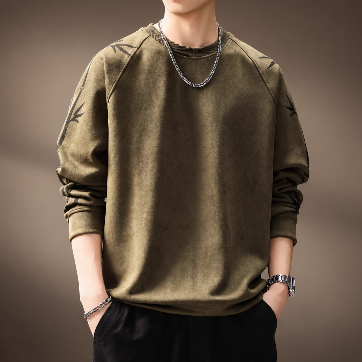 Etienne Men’s Graphic Sleeve Raglan Pullover