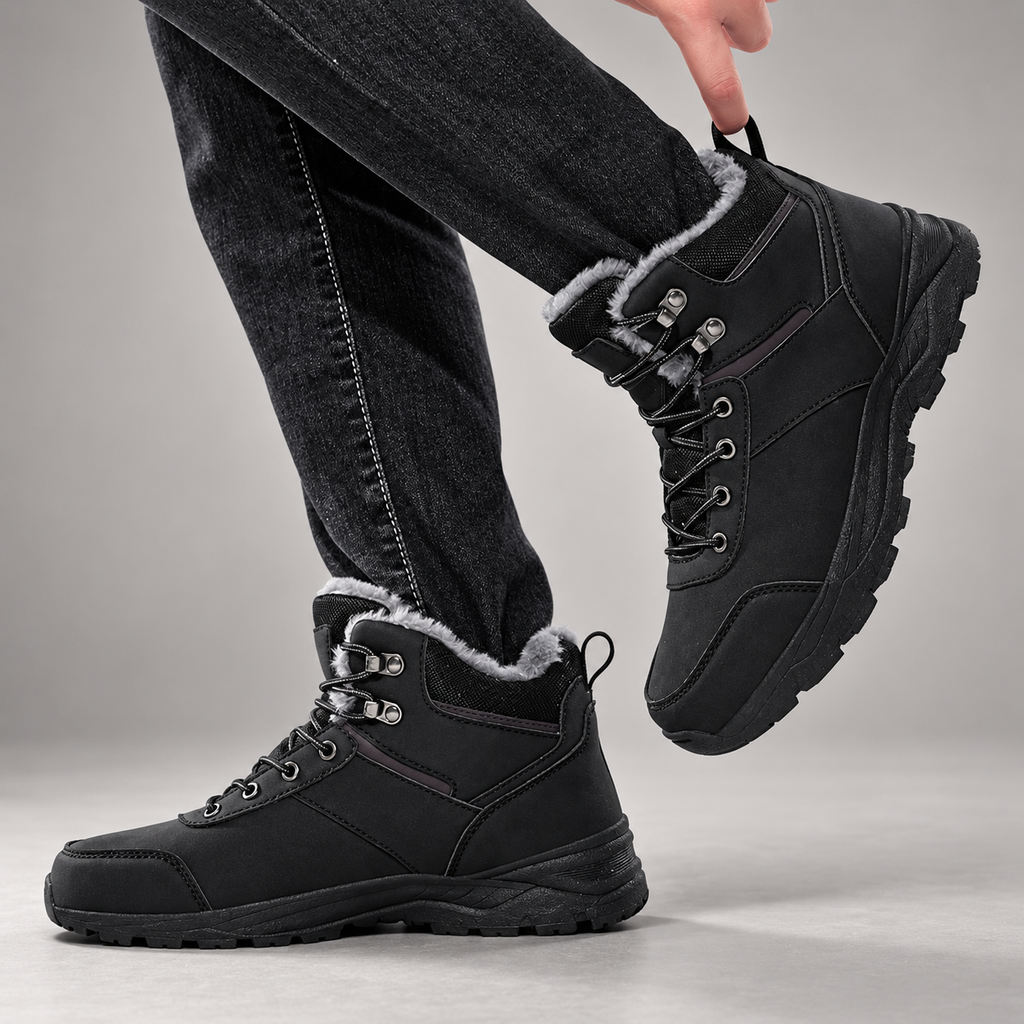 Arden Faux Fur Trim Lace-Up Ankle Boots