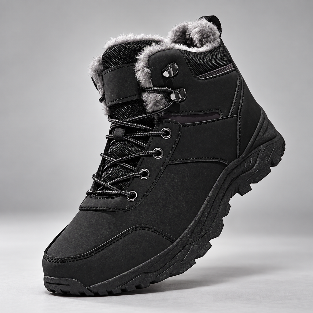 Arden Faux Fur Trim Lace-Up Ankle Boots