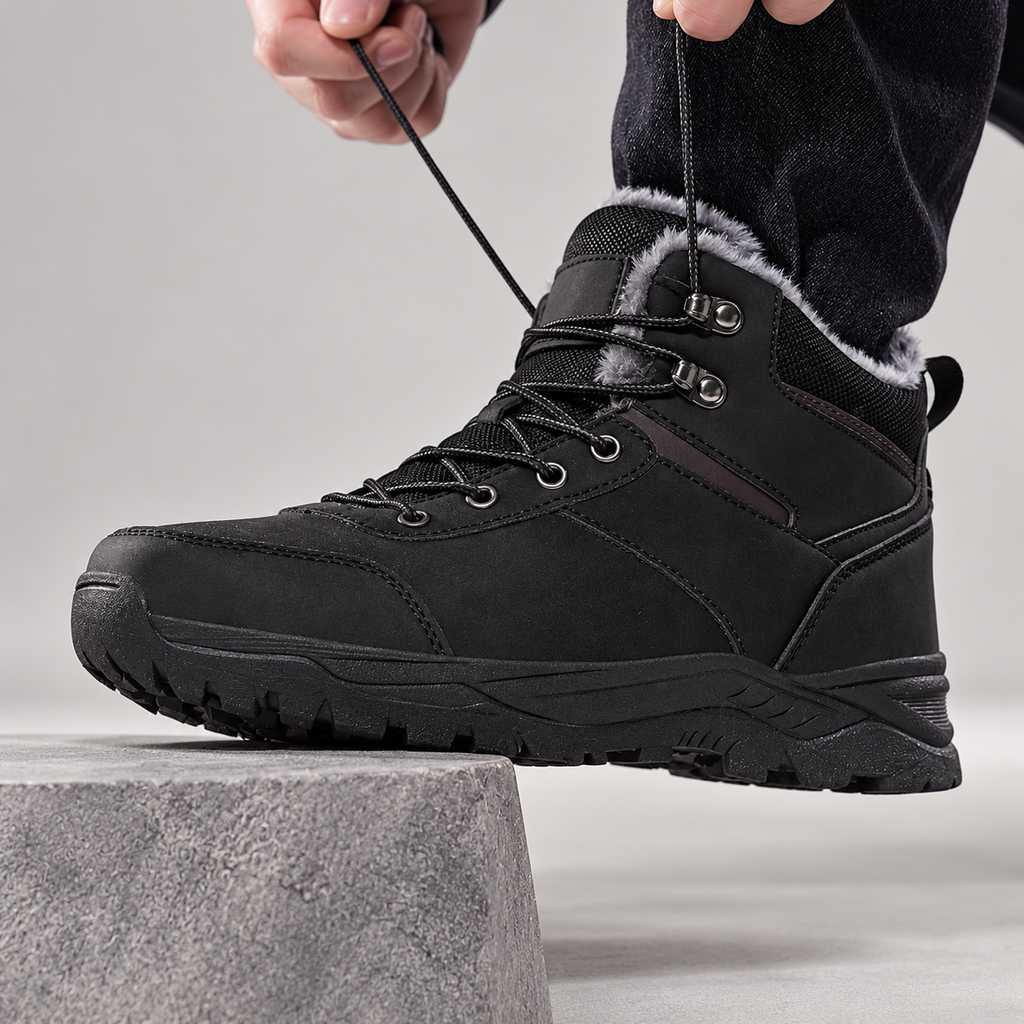 Arden Faux Fur Trim Lace-Up Ankle Boots