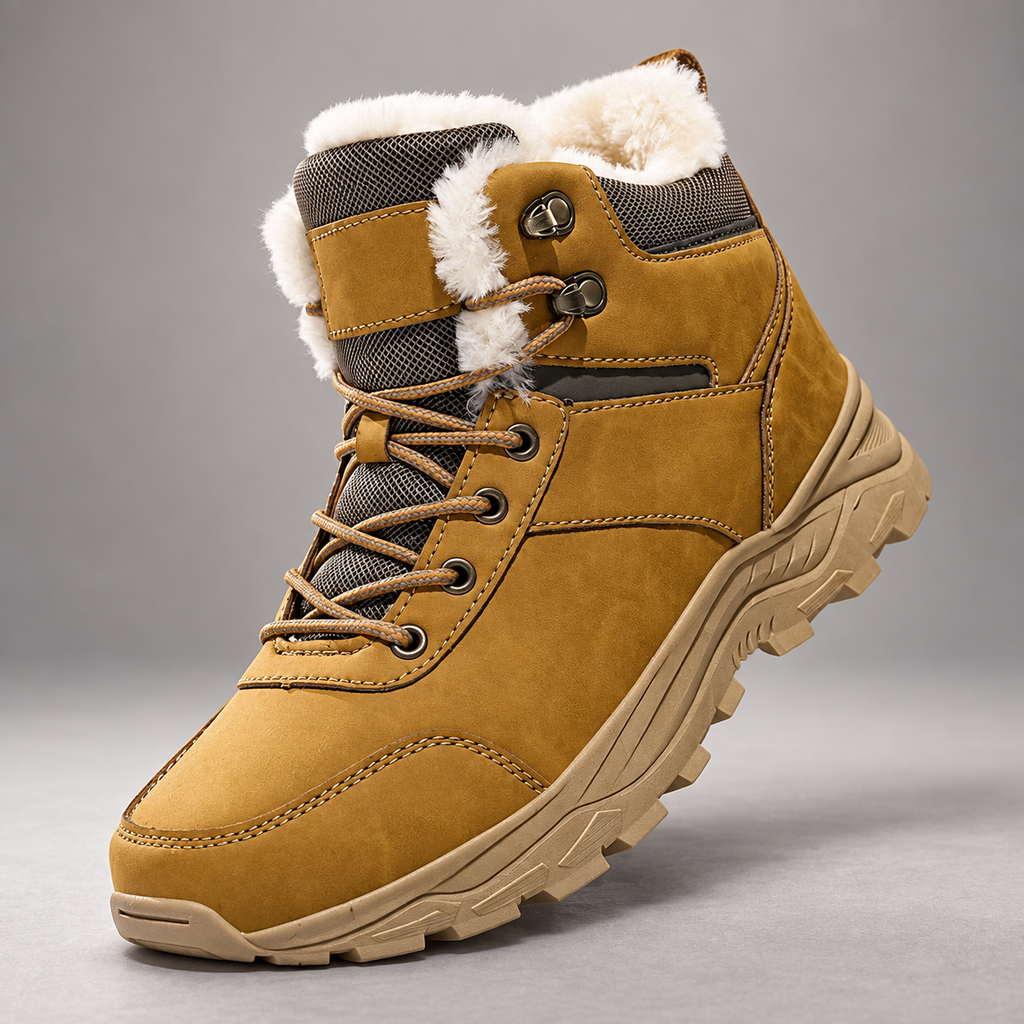 Arden Faux Fur Trim Lace-Up Ankle Boots