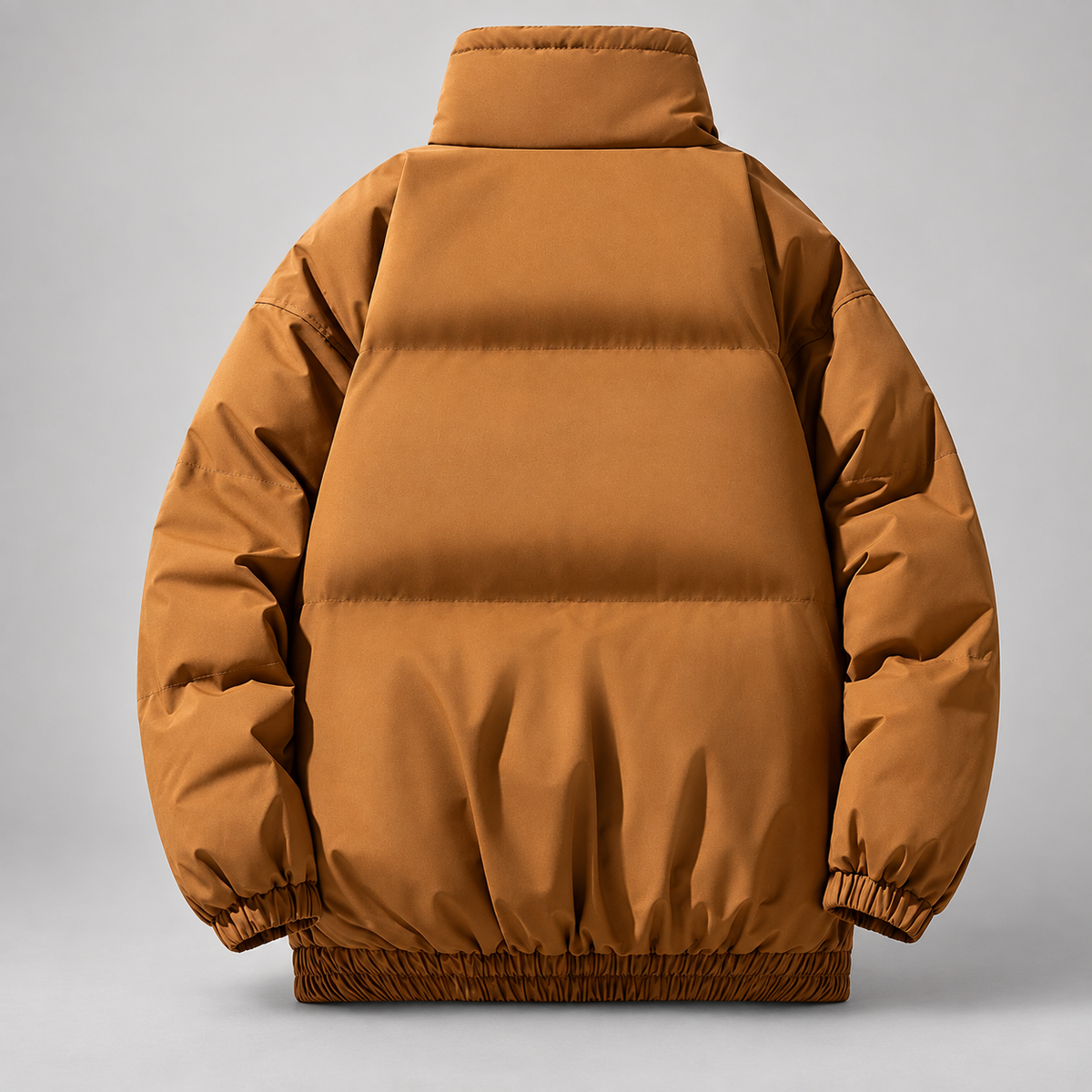 Ellis Quilted Puffer Jacket with High Collar and Zip Front
