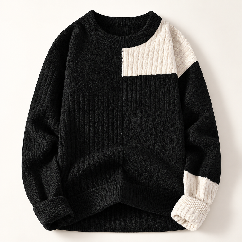 Harrison Colorblock Crewneck Knit Sweater