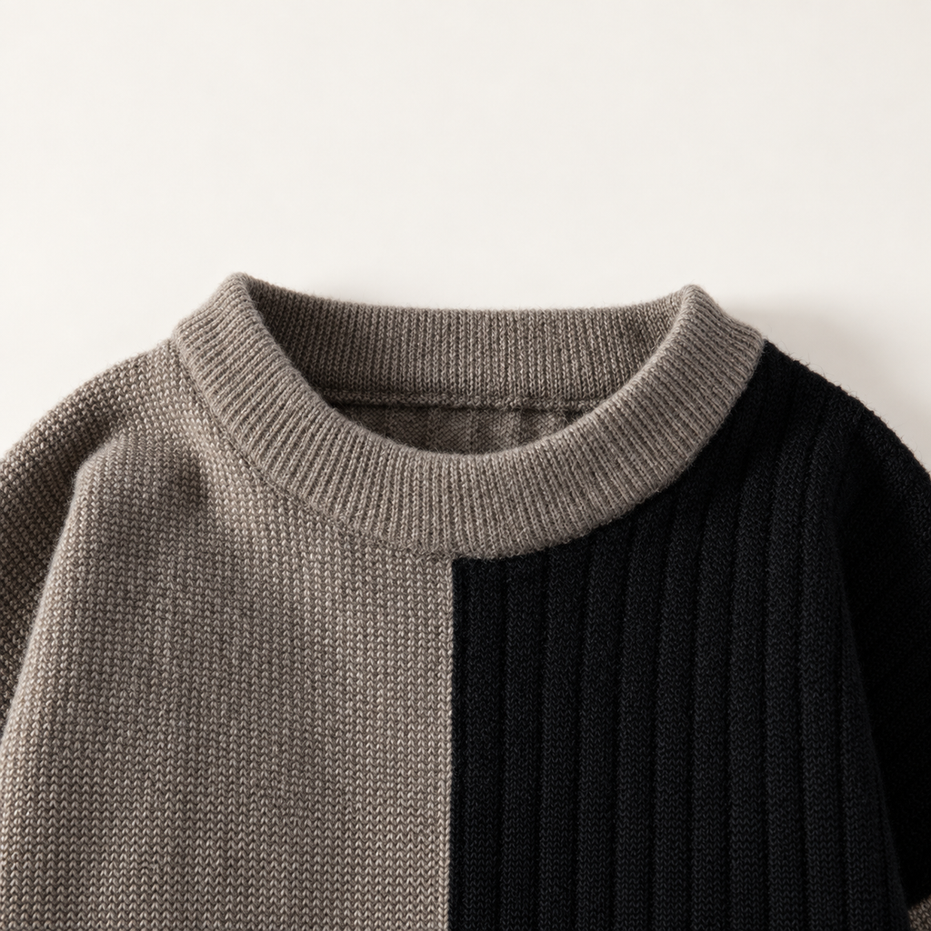 Harrison Colorblock Crewneck Knit Sweater