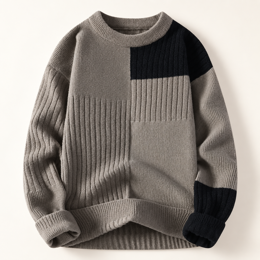 Harrison Colorblock Crewneck Knit Sweater
