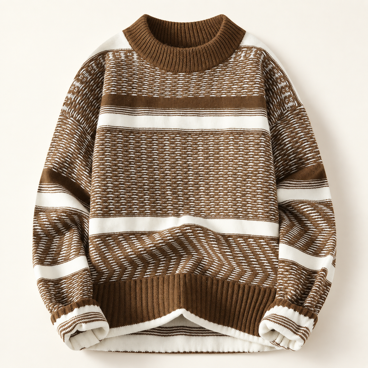 Mason Striped Crewneck Knit Pullover Sweater