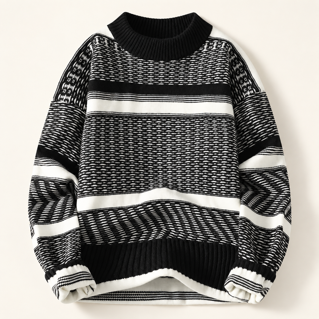 Mason Striped Crewneck Knit Pullover Sweater