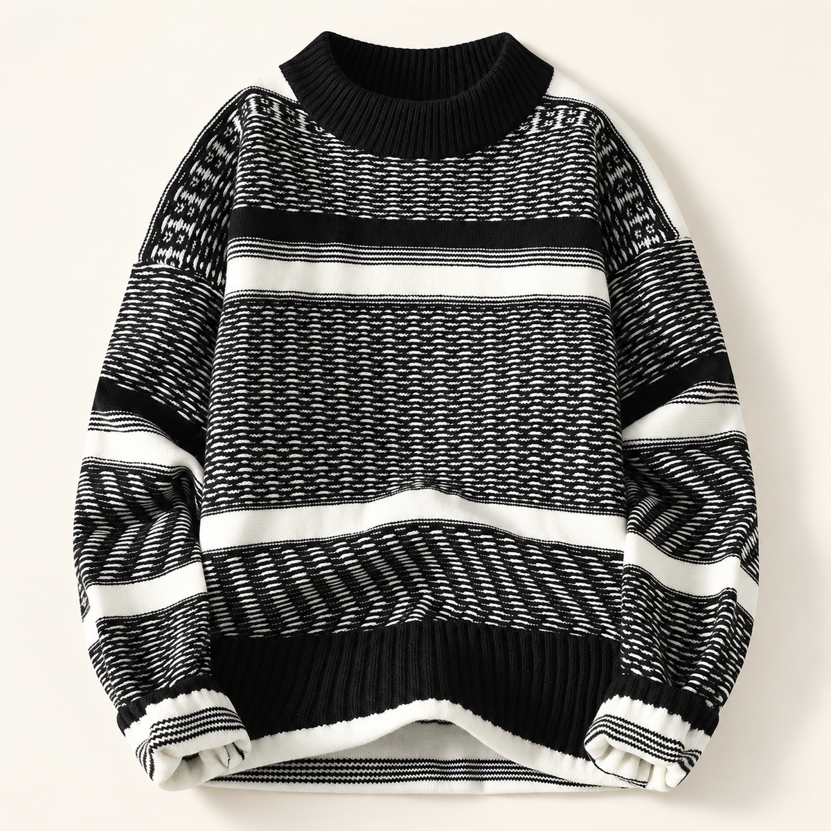 Mason Striped Crewneck Knit Pullover Sweater