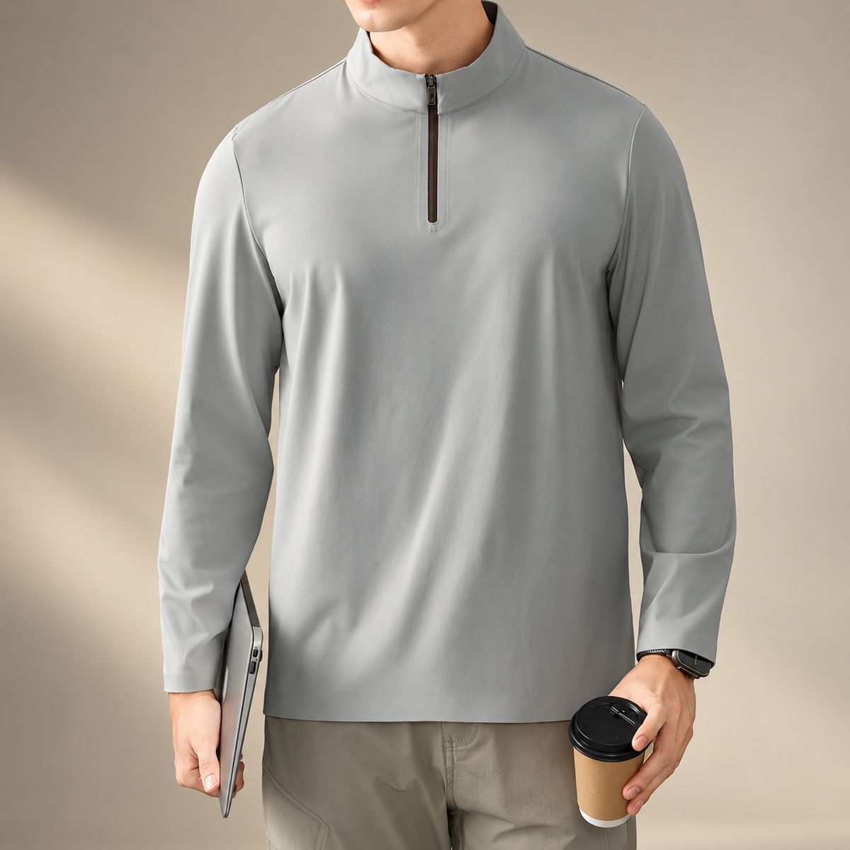 Ellis Men’s Long-Sleeve Quarter-Zip Pullover